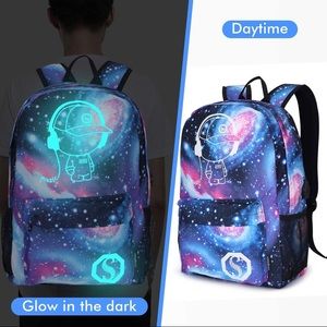 Youth Galexy Glow in Dark Backpack